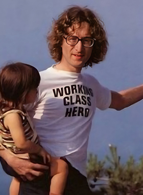 列侬披头士john lennon同款working class hero复古T恤男女宽松t