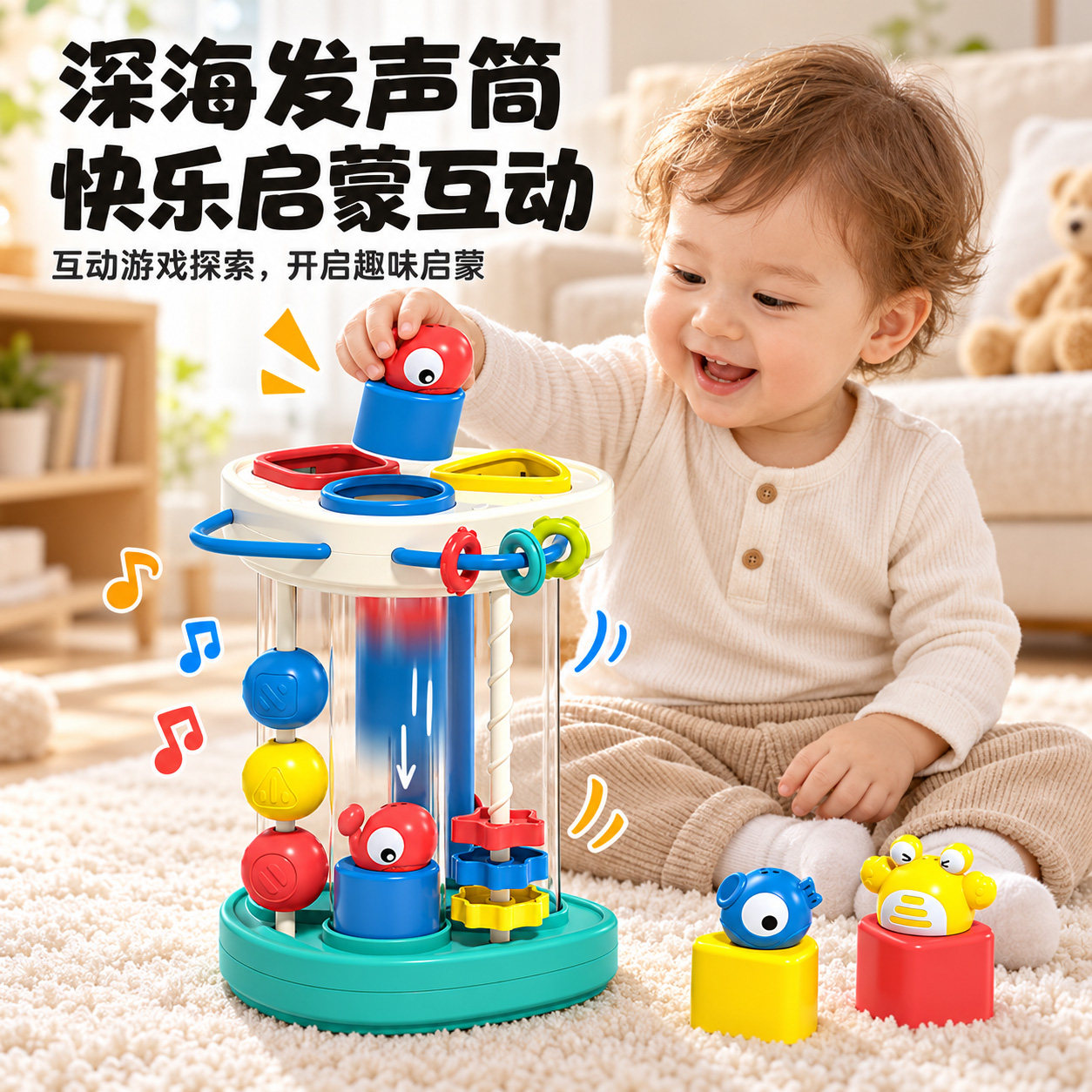 深海发声筒婴儿早教音乐盒
