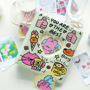 小猫内心大宇宙3寸卡册5活页拍立得卡册宝丽来wide相册影集收纳册