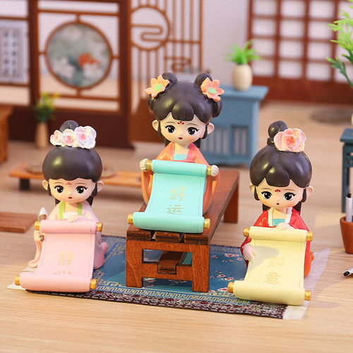 复古国潮通用手机支架办公桌面装饰品送女友闺蜜情绪稳定神器礼物