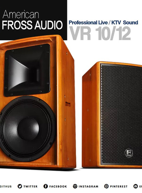 Fross/沸斯 VR10 发烧级实木音响百变龙KTV卡包舞台演出12寸音箱