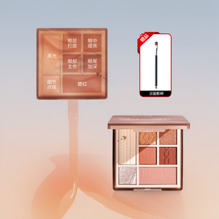AKF七色眼影盘高光修容腮红综合盘03大地色系女哑光珠光平价学生
