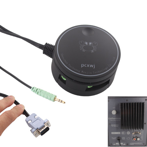 漫步者M3300B音箱专用线控器九针VGA插头有灯上盖图案可定制