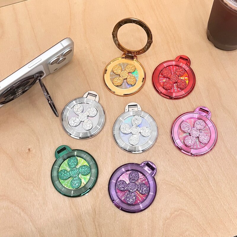 2026新款时来运转支架适用苹果iPhone华为小米OPPOvivo指环扣可360度旋转桌面背贴手机支撑点多功能懒人便携