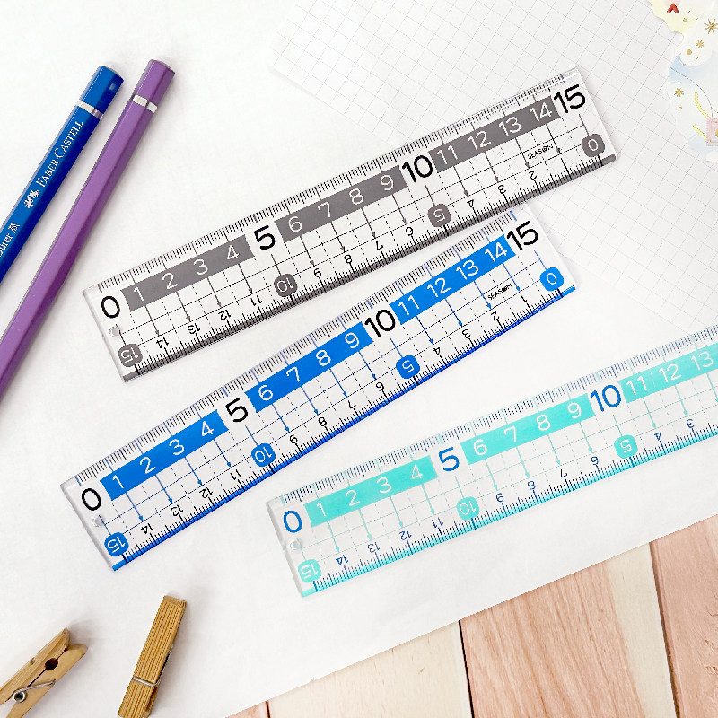 SEASON台湾四季大字尺15公分直尺加大字体双边都可测量学生文具