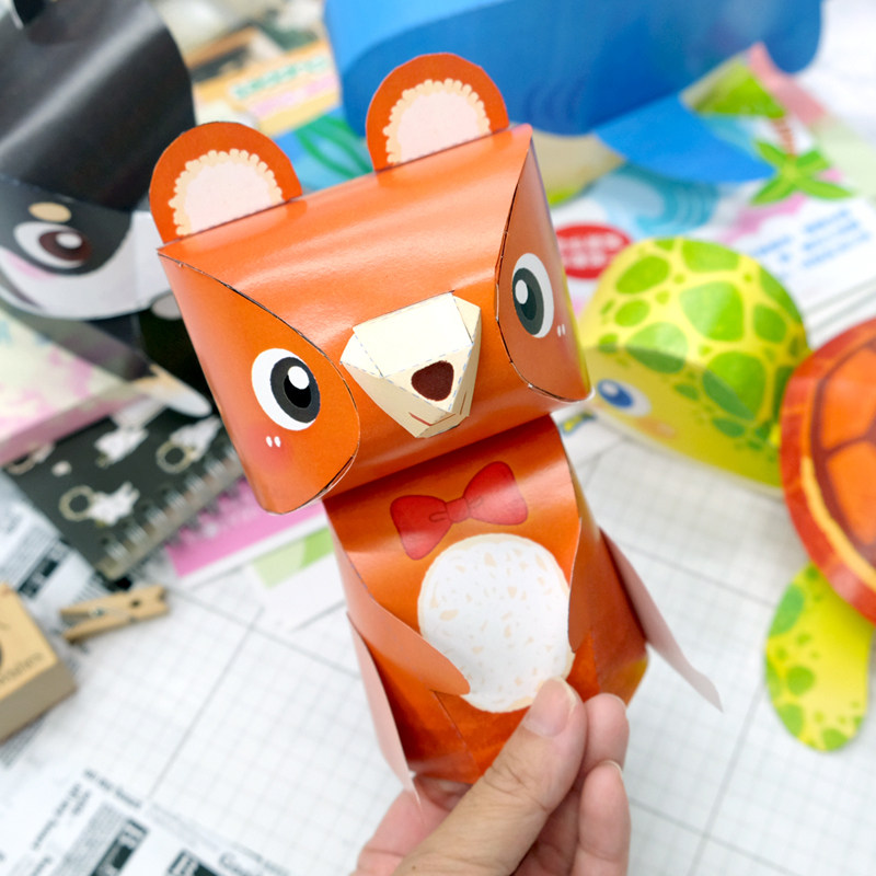 SEASON台湾四季立体劳作DIY教学材料包儿童折纸剪纸粘合手工纸品 - 实物图