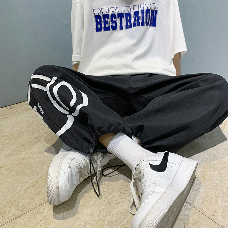 新款宽松束脚裤男生休闲裤D312-KD361-P35，男装休闲裤，电商D312