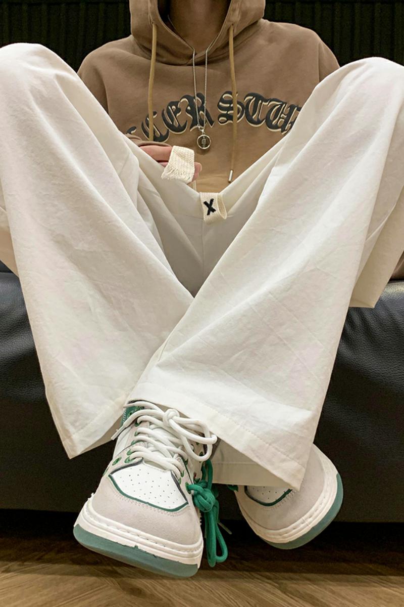 纯色宽松直筒休闲裤男生长裤阔腿裤D312-KD524-P40,男装休闲裤,电商D312