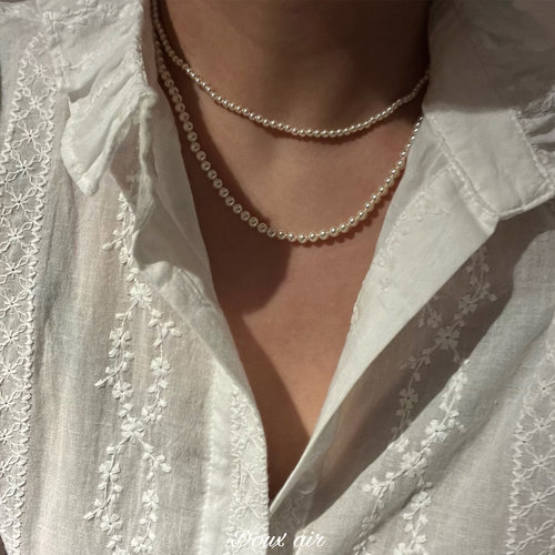 douxair进口施家珍珠项链包金