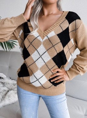autumn clothes women V-neck sweaters winter pullover ladies