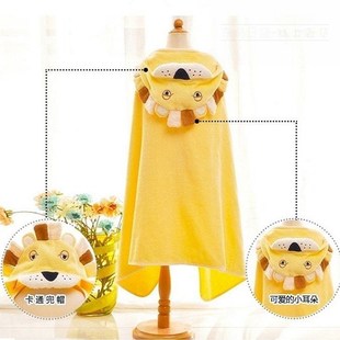 Cotton bamboo fiber towel baby hat children swimming suit su