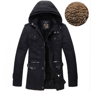coat 冬装 外贸大码 Men 大衣 winter 加绒加厚男士 男胖胖哥外套