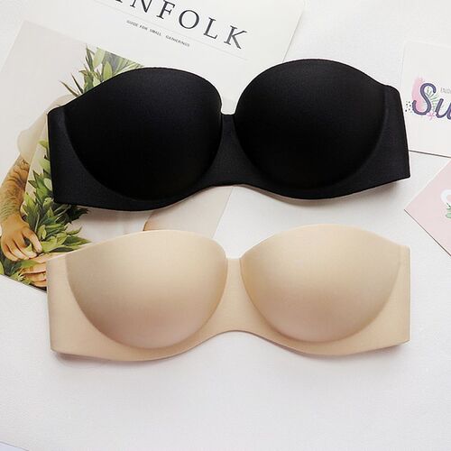 Invisible Strapless Bras  Push Up Bra Silicone无钢圈内衣