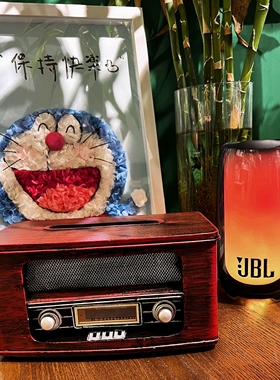 复古经典收音机拍摄道具手工制品模型创意家居装饰品纸巾盒摆件