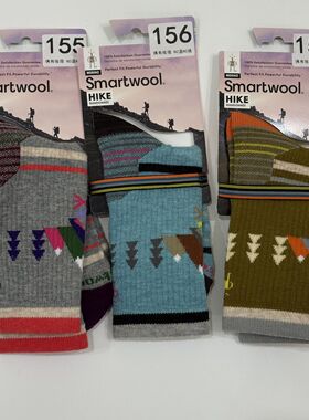 Smar@twool 美丽奴羊毛男女户外登山徒步滑雪中筒高筒保暖袜子