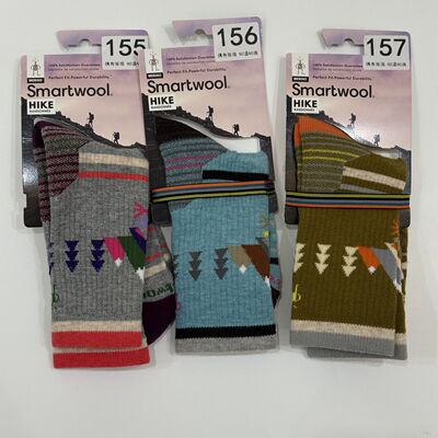 Smar@twool 美丽奴羊毛男女户外登山徒步滑雪中筒高筒保暖袜子