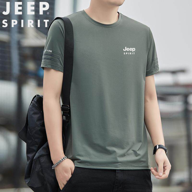 JEEPSPIRIT吉普夏季短袖冰丝T恤