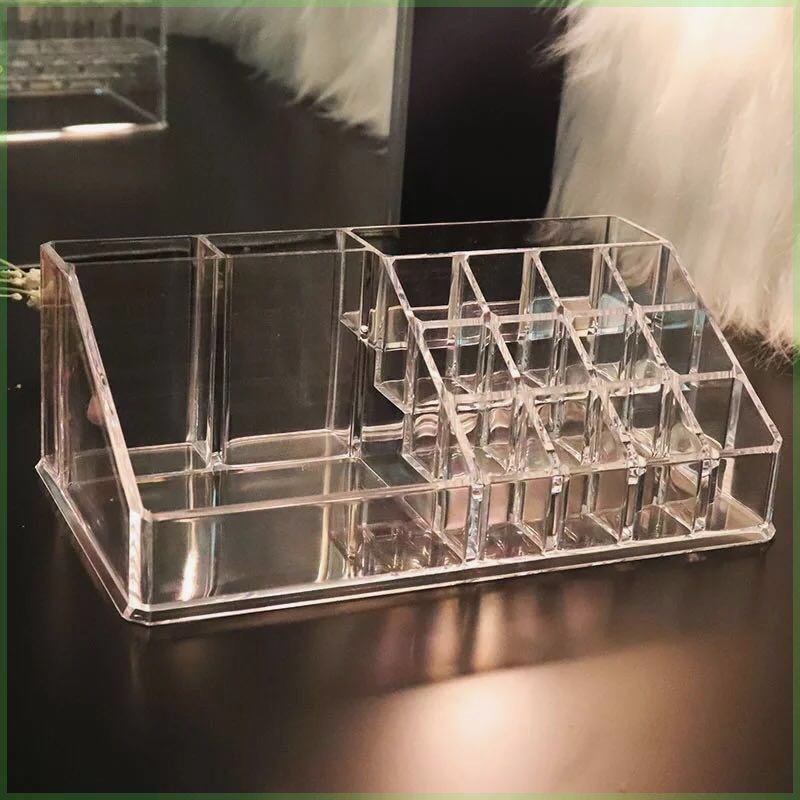 透明口红架化妆品收纳盒 唇膏收纳盒展示彩妆架指甲油粉饼香水架,收纳整理,桌面收纳盒,淘宝优惠券,粉丝福利购,淘宝优惠卷