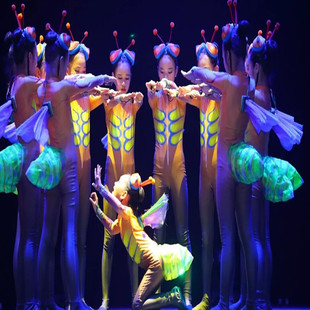 第十届小荷风采夏夜的光点儿童表演出服装虫儿飞动物萤火虫舞蹈服