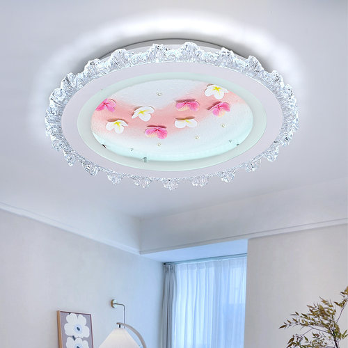 卧室智能护眼LED水晶花瓣吸顶灯