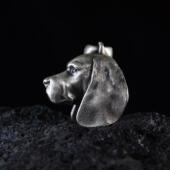 kozoo原创设计比格犬立体狗挂坠新款 项链宠物情侣饰品925纯银