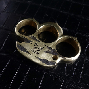 kozoostudio原创萌虎指套指环指虎黄铜红铜定制先锋EDC防卫开瓶器