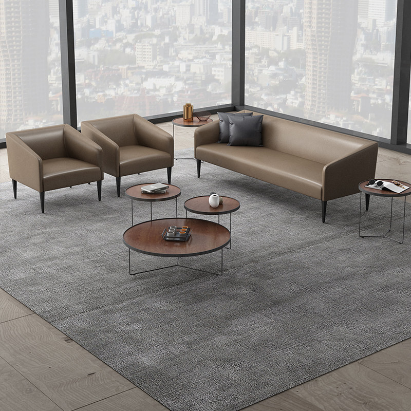 商务会客区小型茶几组合办公沙发