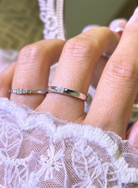 925银培育钻情侣订婚求婚对戒