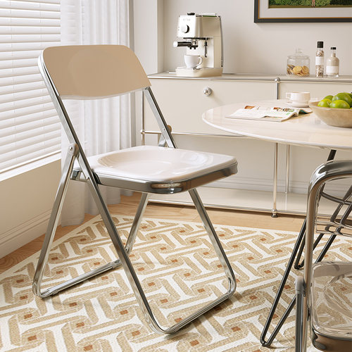 亚克力透明折叠椅子躺椅家用靠背