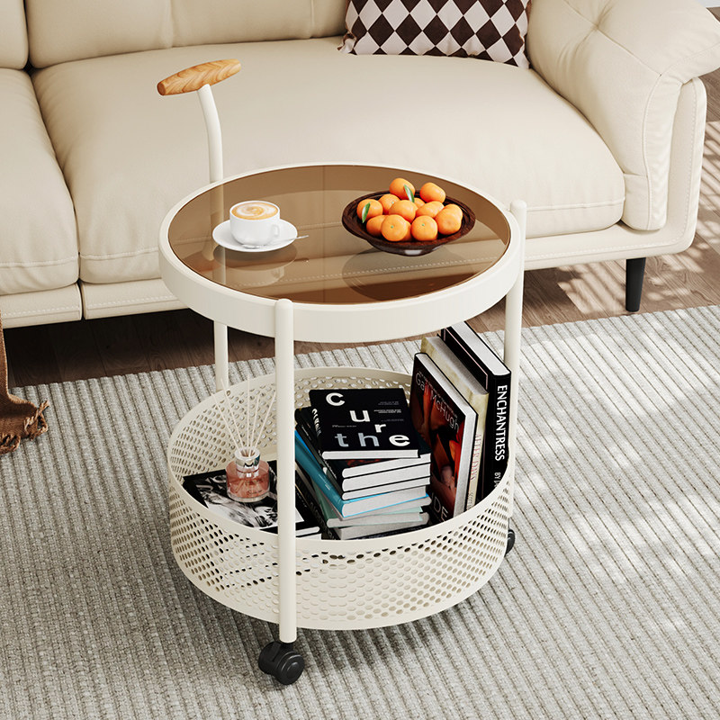 可移动茶几小推车铁艺沙发边几客厅双层零食收纳架轻奢卧室床边桌,住宅家具,茶几,淘宝优惠券,粉丝福利购,淘宝优惠卷