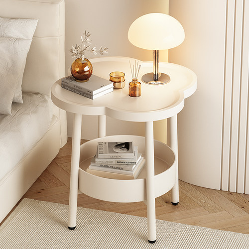 奶油风床头柜家用客厅可移动