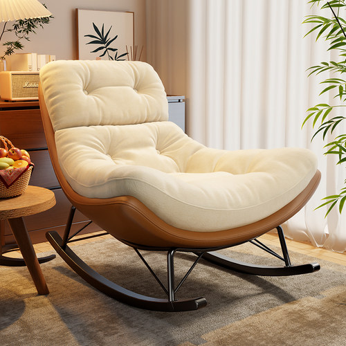 新款轻奢家用摇摇椅单人成人可睡觉休闲躺椅阳台客厅懒人沙发椅子