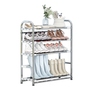 简易鞋架家用门口不锈钢宿舍出租屋2026新款爆款收纳架经济型鞋柜