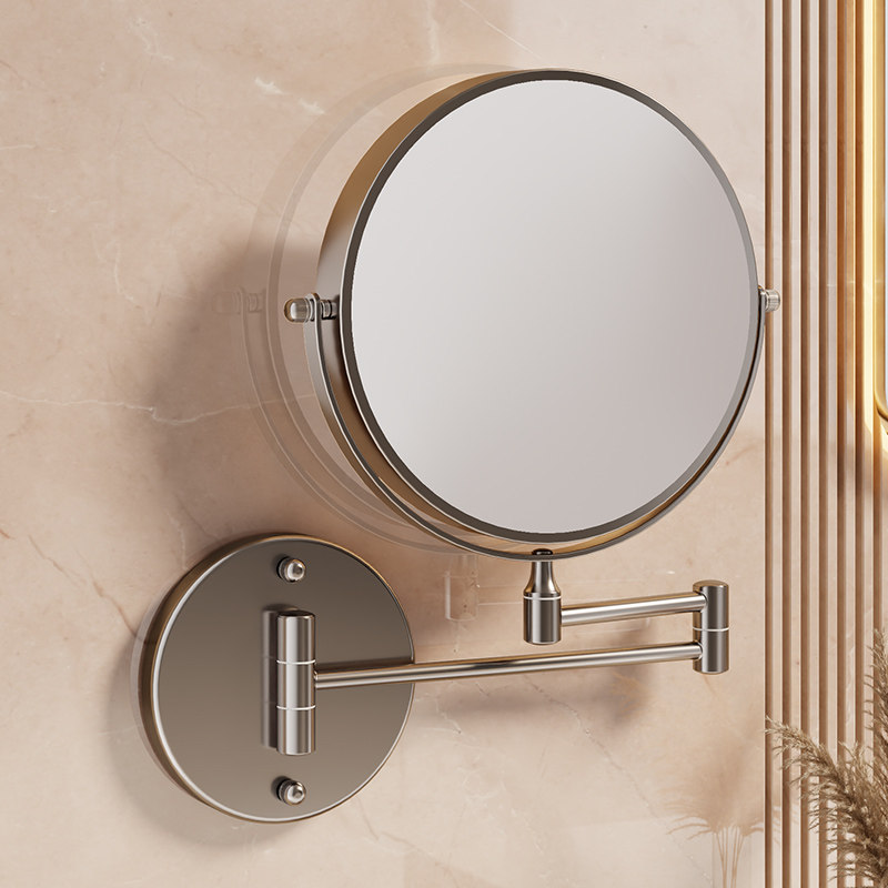 浴室化妆镜led免打孔壁挂折叠带灯镜子酒店卫生间伸缩双面梳妆镜,家装主材,智能浴室镜,淘宝优惠券,粉丝福利购,淘宝优惠卷