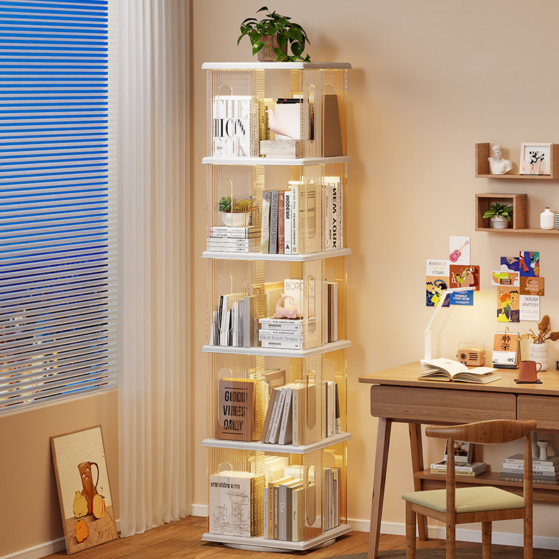 旋转书架落地置物架儿童书柜学生家用储物柜客厅展示架书本收纳架,住宅家具,书架,淘宝优惠券,粉丝福利购,淘宝优惠卷