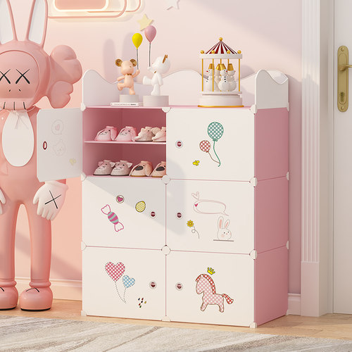 儿童简易鞋架卧室防尘收纳神器