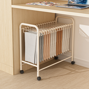 落地式可移动多功能衣柜挂晾裤子家用收纳衣裤一体衣帽架租房宿舍