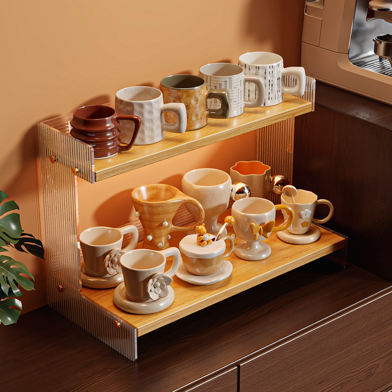 杯架置物架餐桌台面杯架子桌面茶杯水杯咖啡杯茶具收纳桌上放杯子