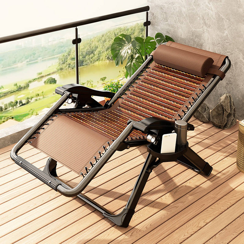 竹躺椅清凉透气老人专用靠背椅阳台休闲坐椅家用可坐可躺两用椅子