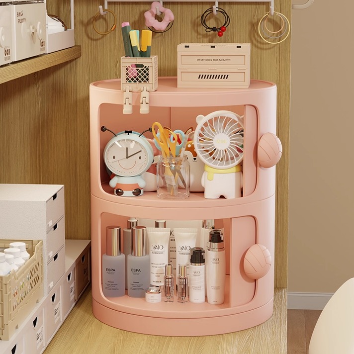 化妆品收纳盒桌面高级感梳妆台口红眉笔整理箱大容量护肤品置物架
