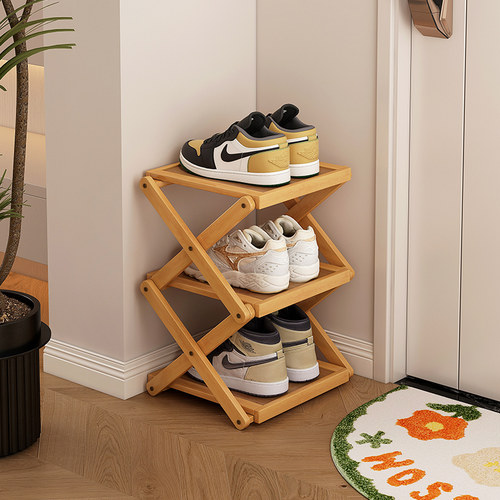 折叠窄小鞋架家用门口多层免安装可入户好看简易鞋柜鞋子收纳神器