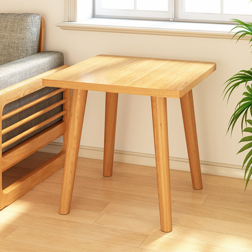 沙发边几小方桌阳台喝茶小桌子客厅家用小茶几出租屋实木腿置物架