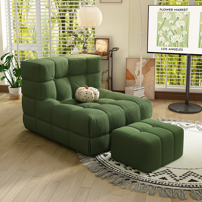 华夫格懒人沙发单人椅可躺可睡