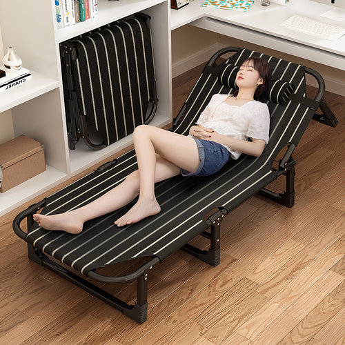 午休折叠床单人床办公室午睡小床简易床家用便携躺椅多功能行军床