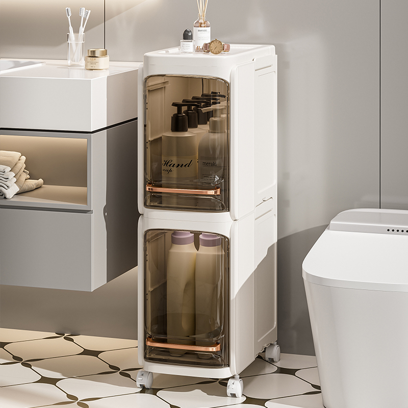 麦田卫生间置物架浴室夹缝柜洗手间收纳柜厕所储物柜马桶侧边窄柜
