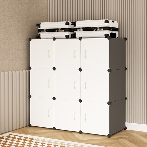 衣物收纳柜家用卧室简易衣柜出租房用组装衣橱小户型儿童衣橱加厚