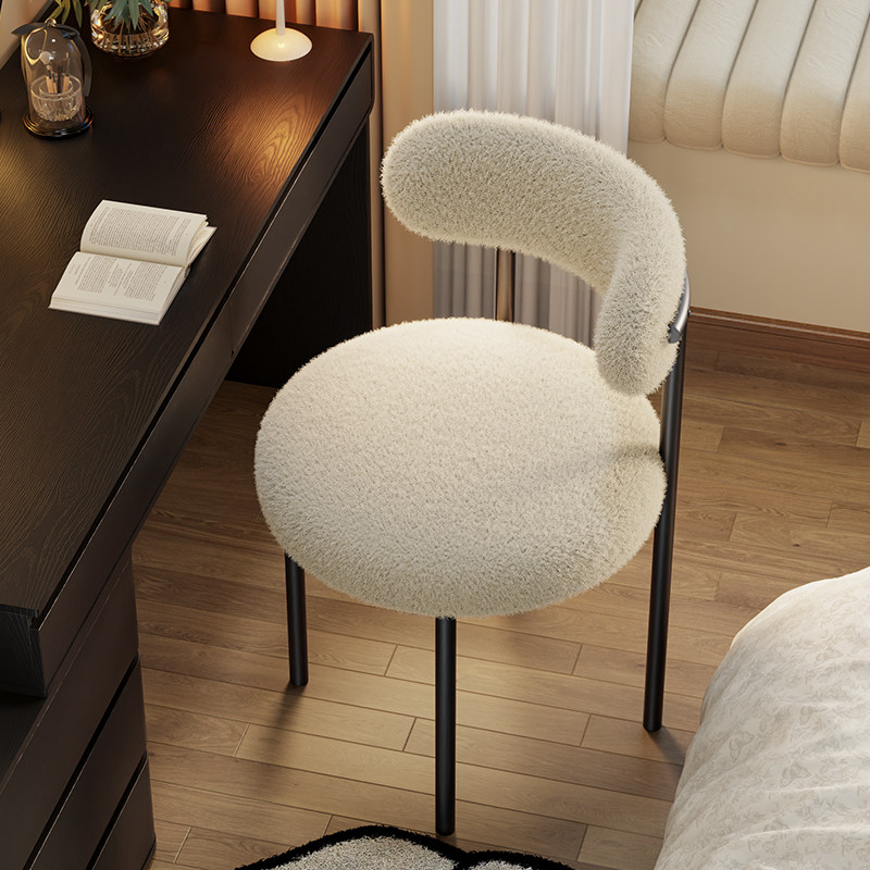 化妆椅女生卧室现代梳妆台椅子餐椅高级网红靠背椅主卧美甲化妆凳,住宅家具,梳妆凳,淘宝优惠券,粉丝福利购,淘宝优惠卷