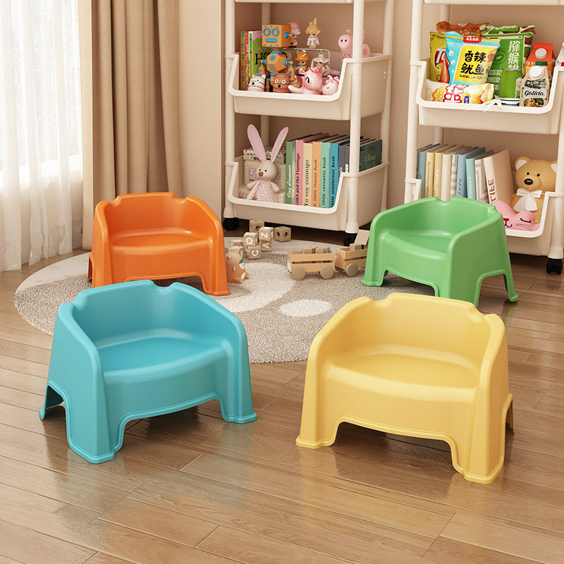 儿童凳靠背椅家用塑料板凳幼儿园宝宝小椅子客厅沙发凳门口换鞋凳