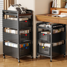 碳钢书包置物架儿童家用可移动小推车办公室桌下整理架厨房收纳架