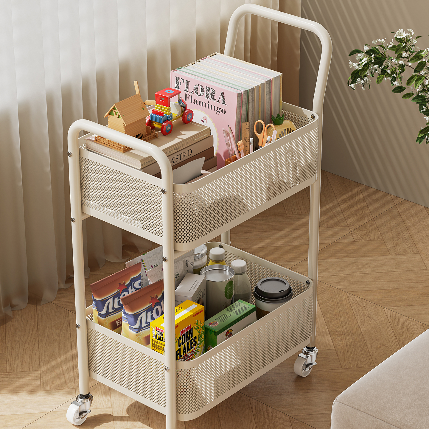 【2025新品】书架小推车置物架